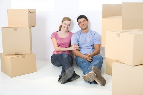 Household furniture being loaded for removal truck hire