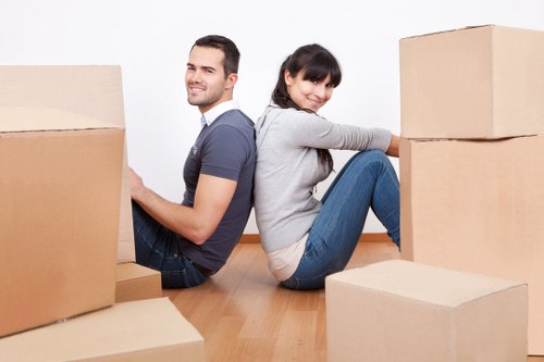 Business relocation support for office furniture and confidential materials